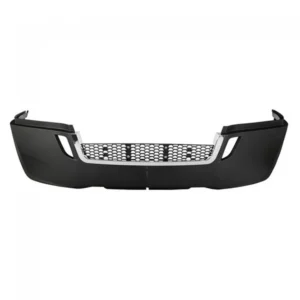 Front Bumper Assembly Painted with Chrome for 2018+ Freightliner Cascadia Without Fog Light Holes